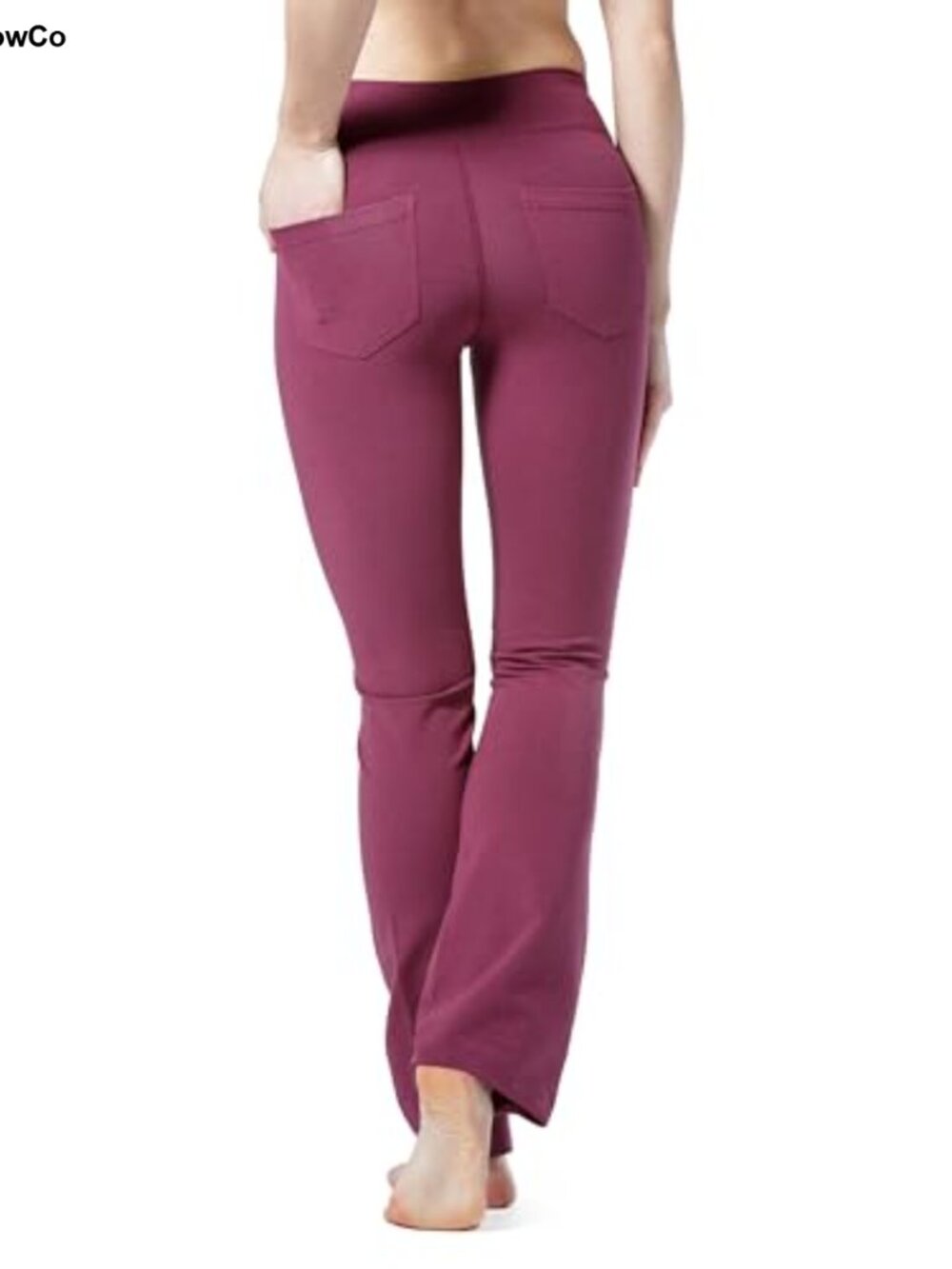 Fishers Finery Womens Yoga Pants Bootcut Back Pockets EcoFabric